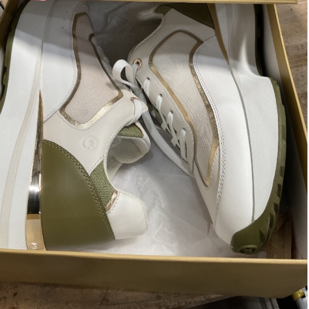 Michael Kors Women's Sneakers in Olive and White - Picture 2 of 5